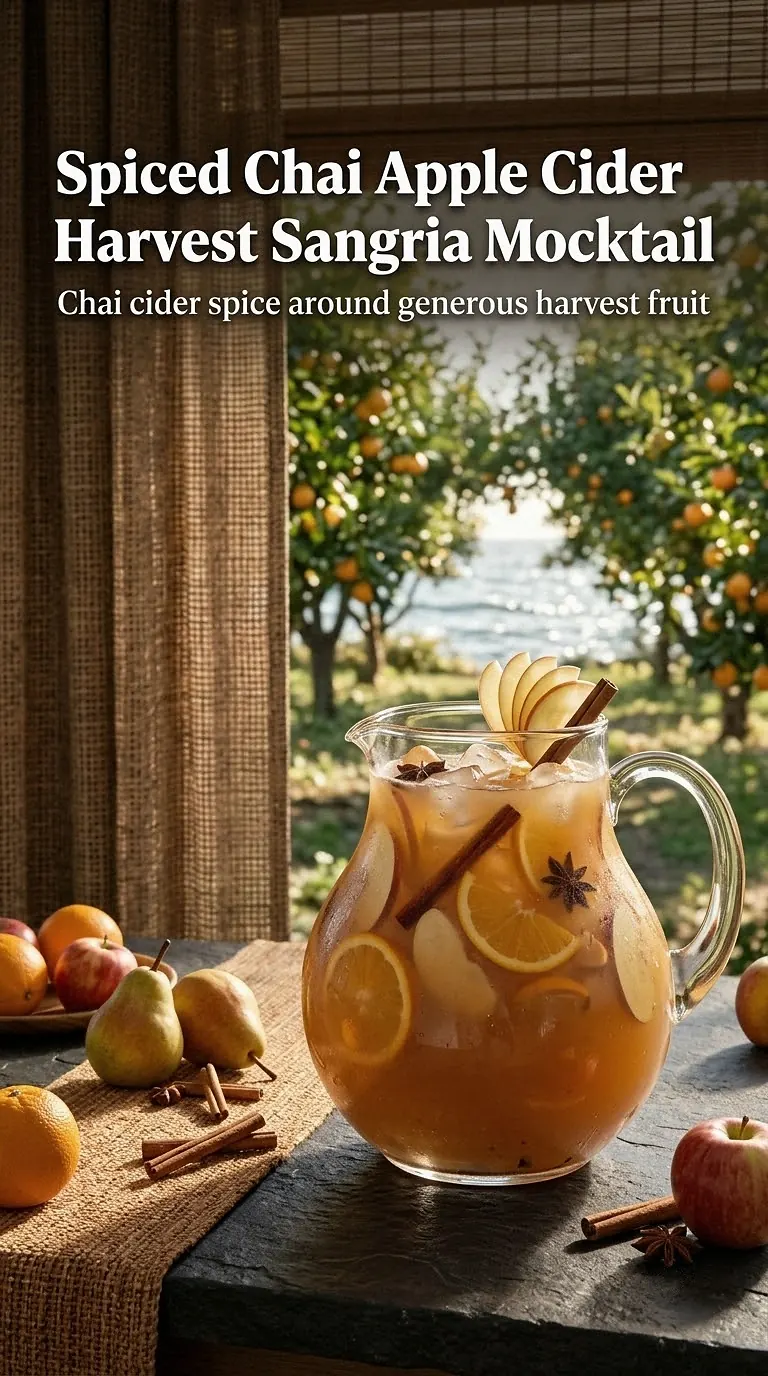Spiced Chai Apple Cider Harvest Sangria Mocktail