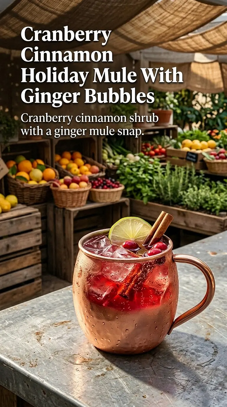 Cranberry Cinnamon Holiday Mule With Ginger Bubbles