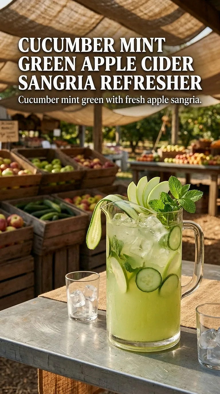 Cucumber Mint Green Apple Cider Sangria Refresher