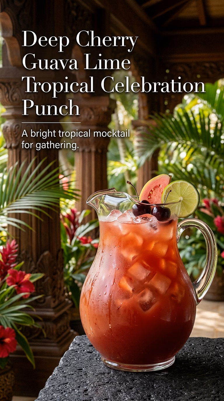 Deep Cherry Guava Lime Tropical Celebration Punch