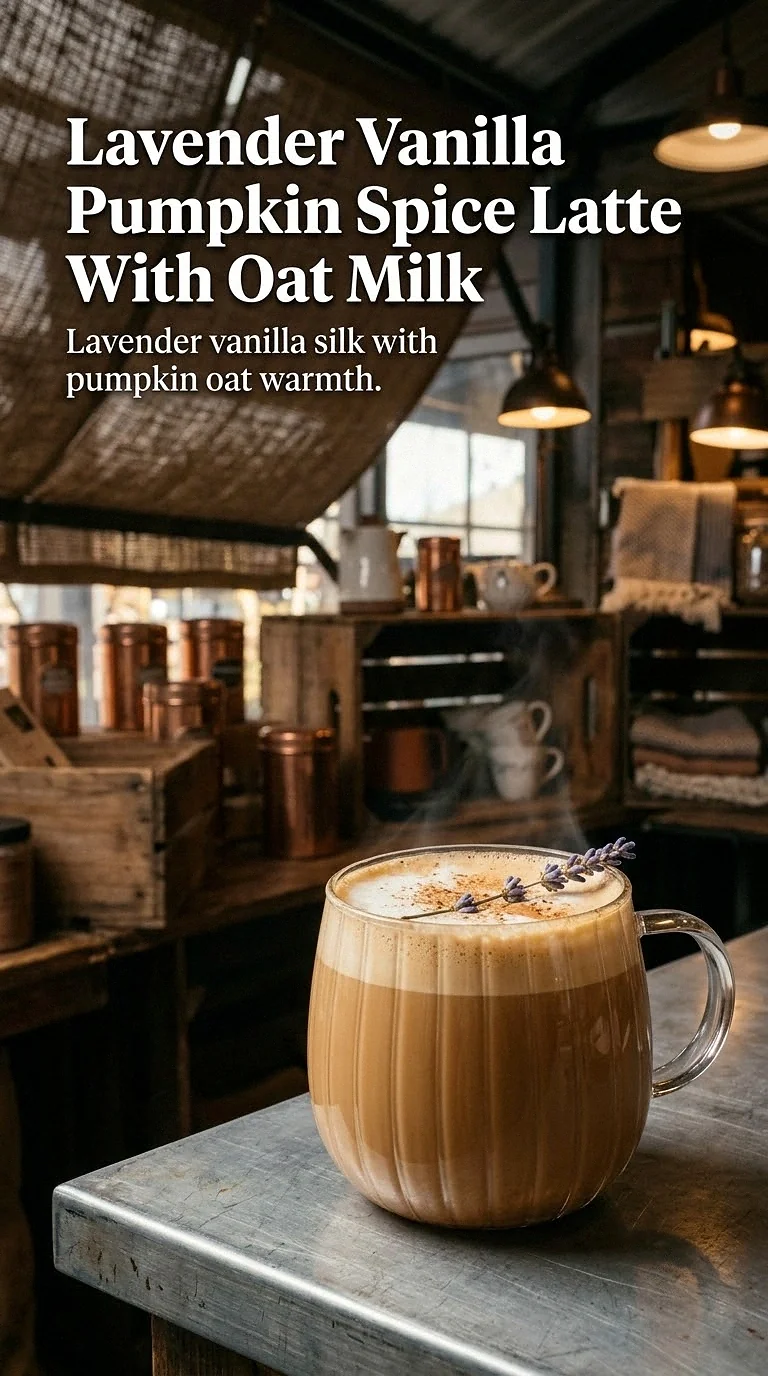 Lavender Vanilla Pumpkin Spice Latte With Oat Milk