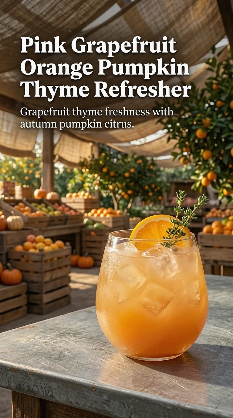 Pink Grapefruit Orange Pumpkin Thyme Refresher