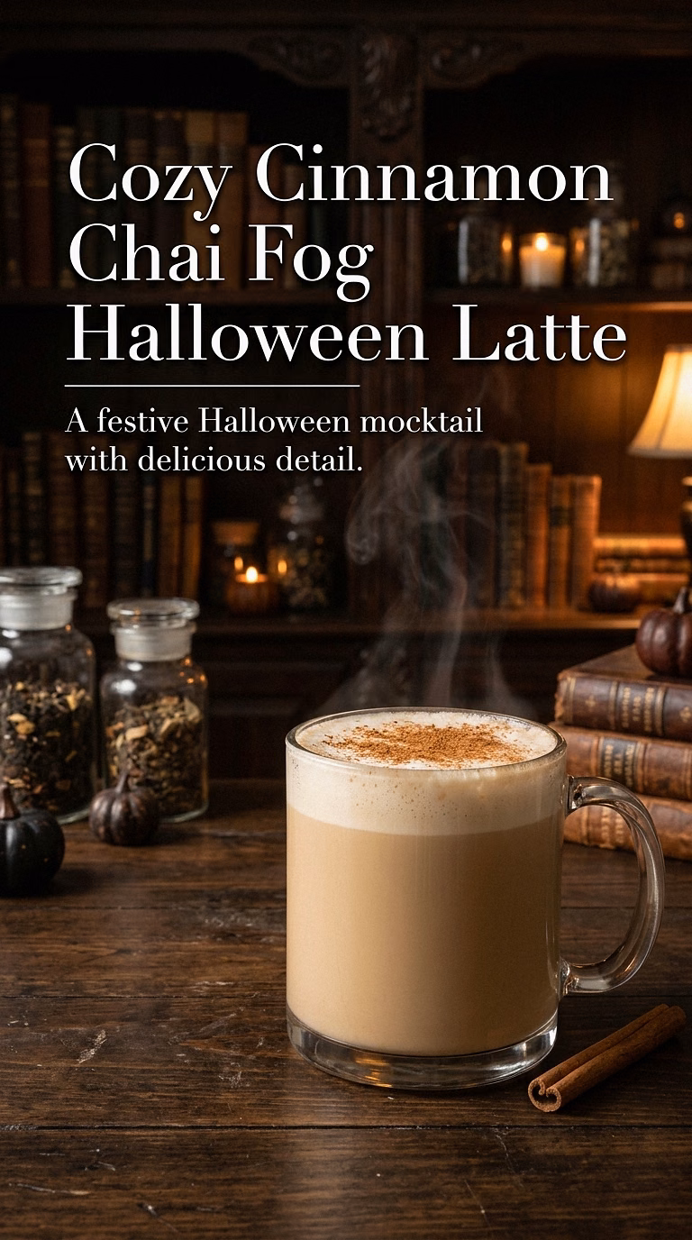 Cozy Cinnamon Chai Fog Halloween Latte