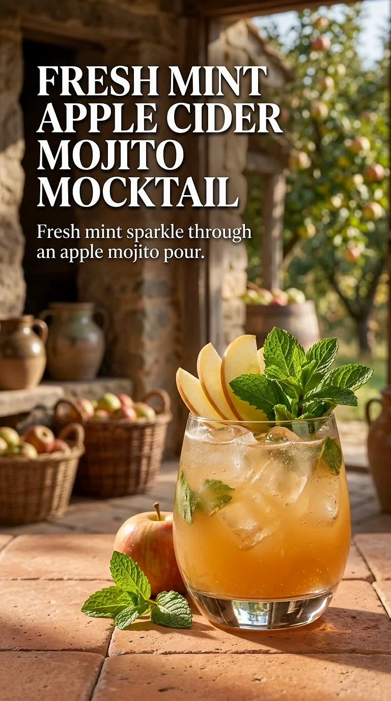 Fresh Mint Apple Cider Mojito Mocktail