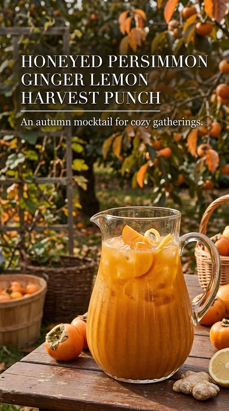 Honeyed Persimmon Ginger Lemon Harvest Punch