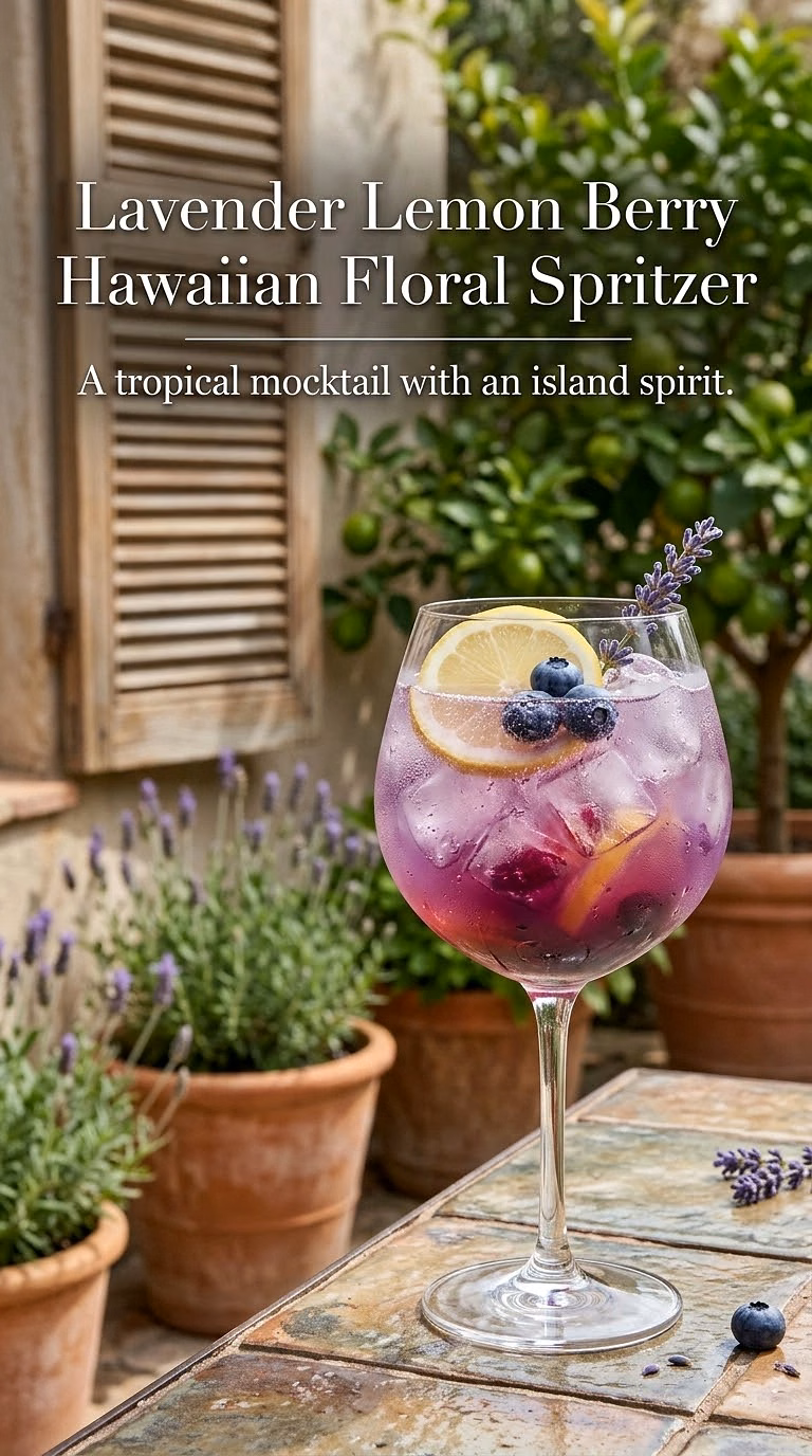 Lavender Lemon Berry Hawaiian Floral Spritzer