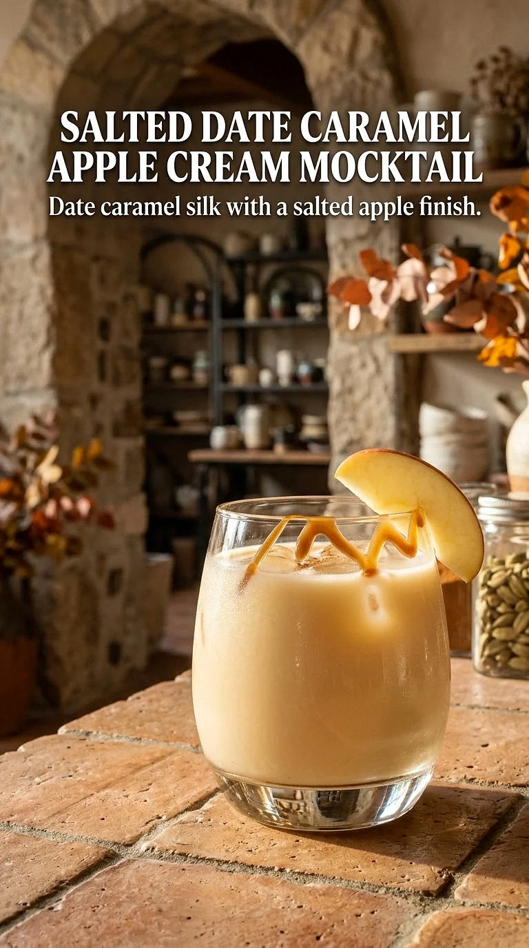 Salted Date Caramel Apple Cream Mocktail