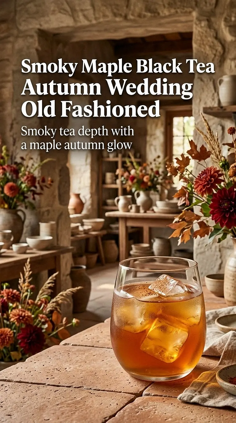 Smoky Maple Black Tea Autumn Wedding Old Fashioned