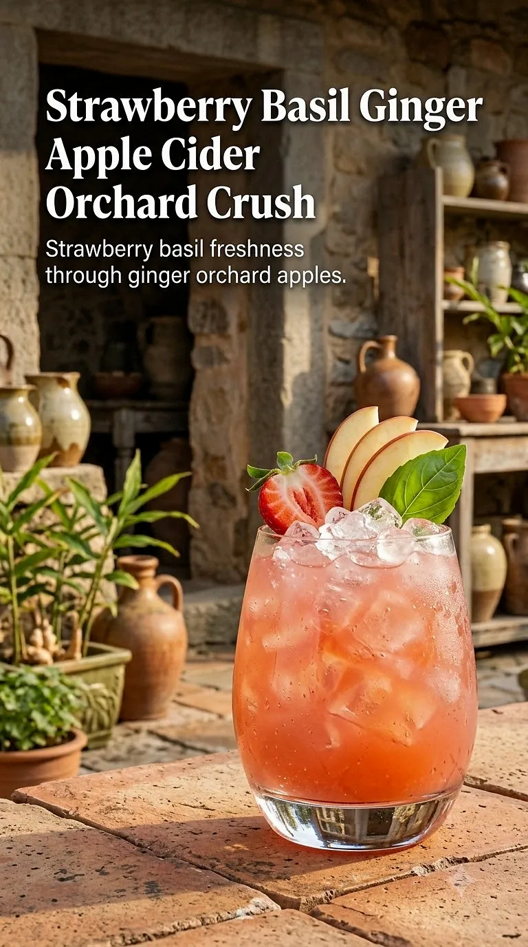 Strawberry Basil Ginger Apple Cider Orchard Crush