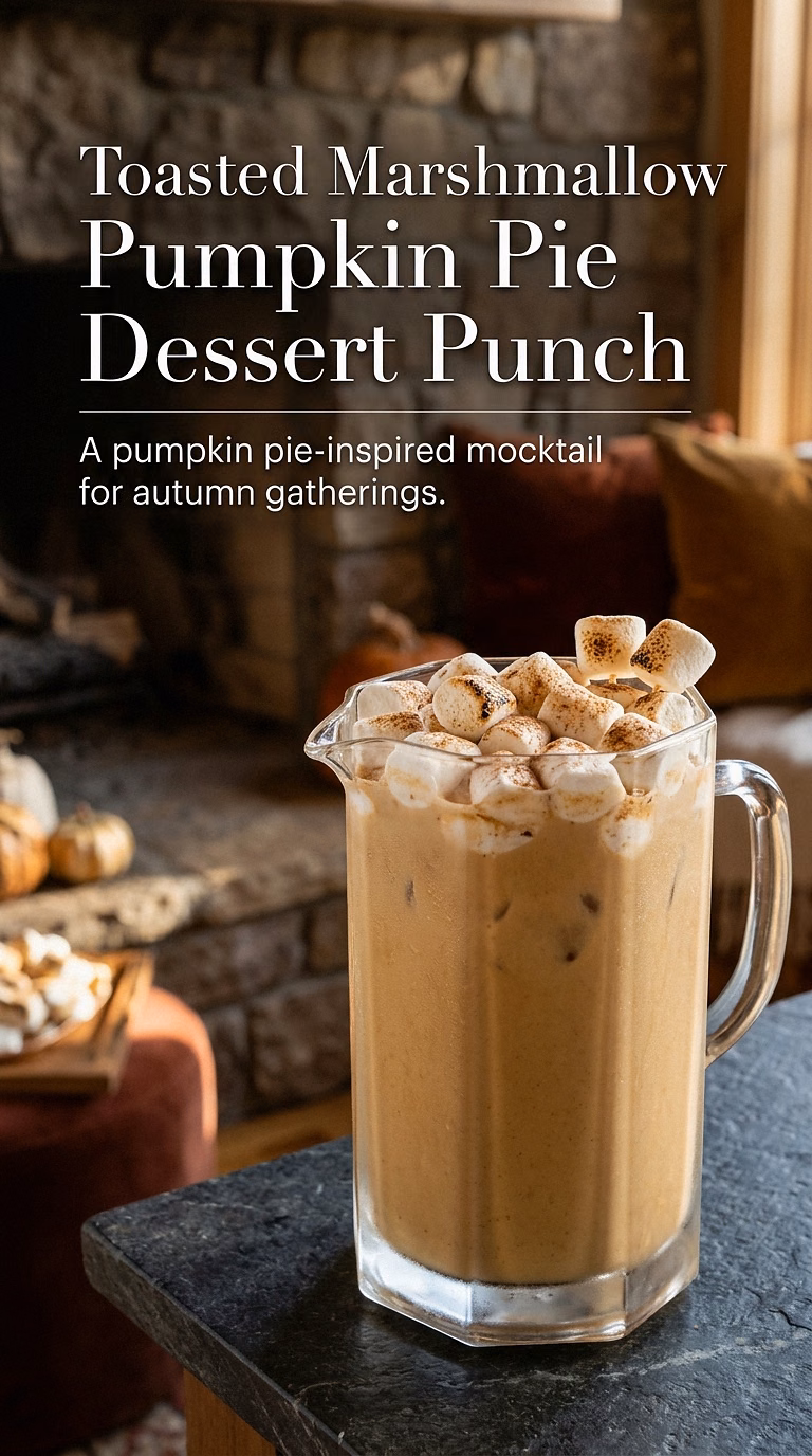 Toasted Marshmallow Pumpkin Pie Dessert Punch