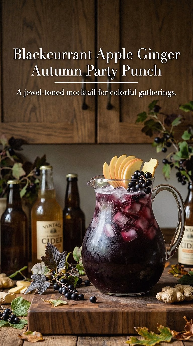 Blackcurrant Apple Ginger Autumn Party Punch