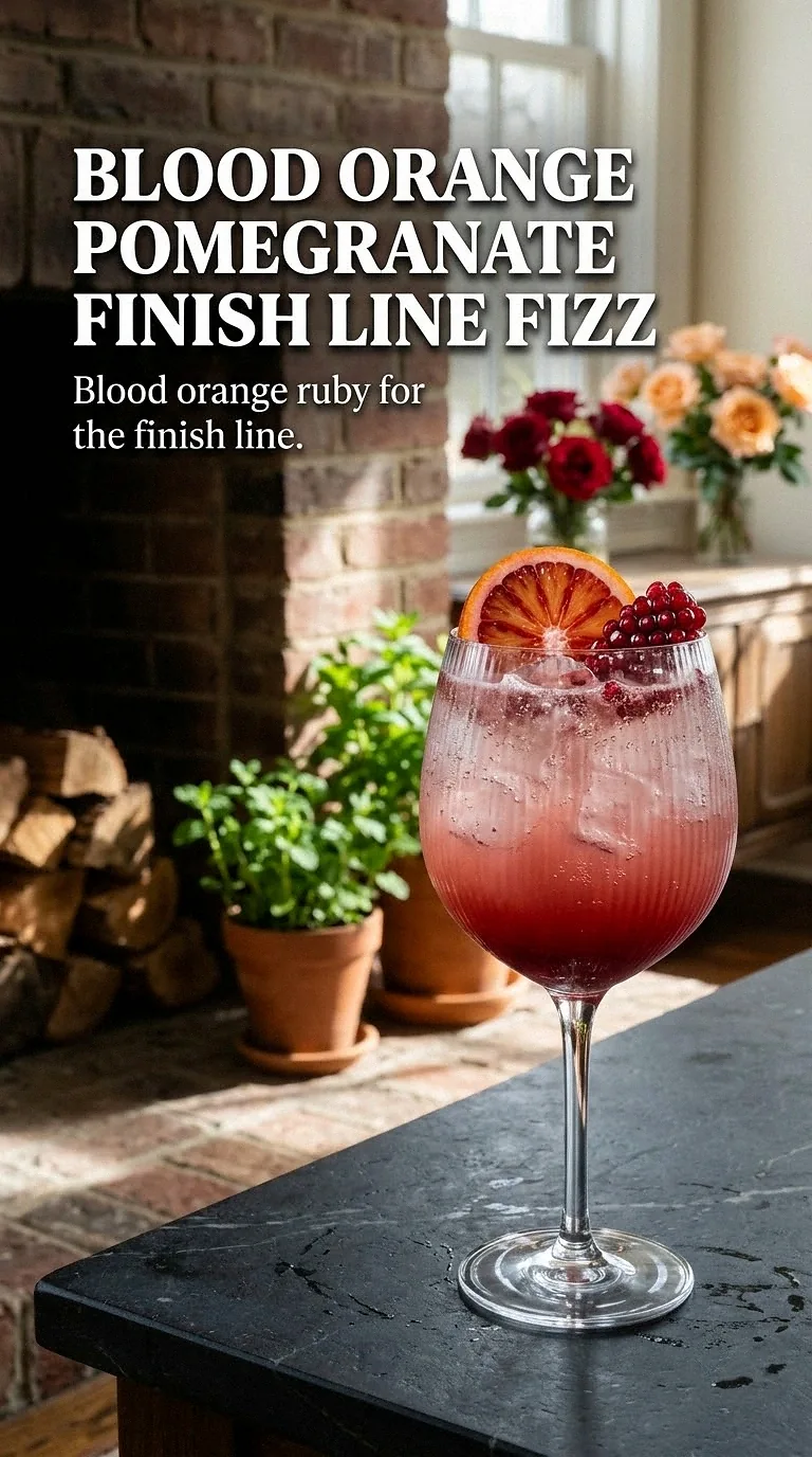 Blood Orange Pomegranate Finish Line Fizz