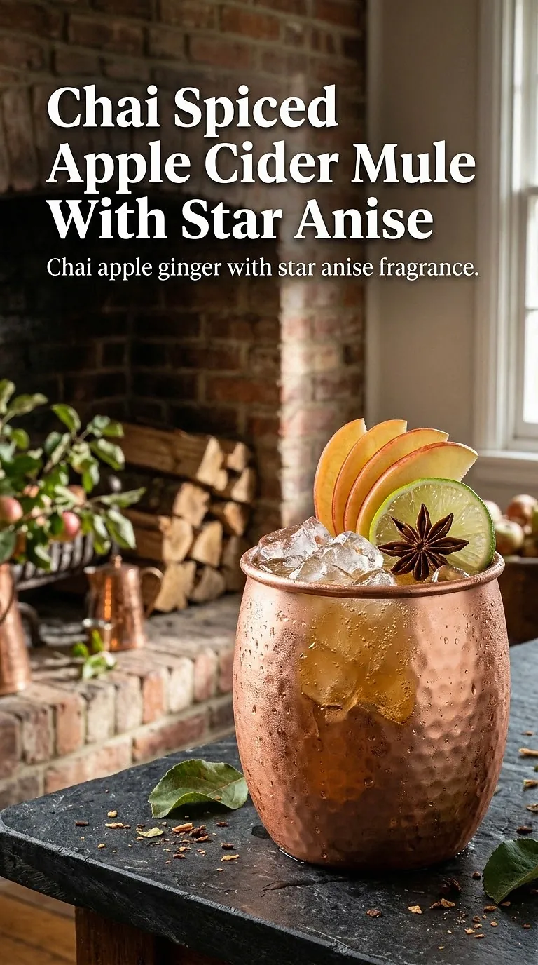 Chai Spiced Apple Cider Mule With Star Anise