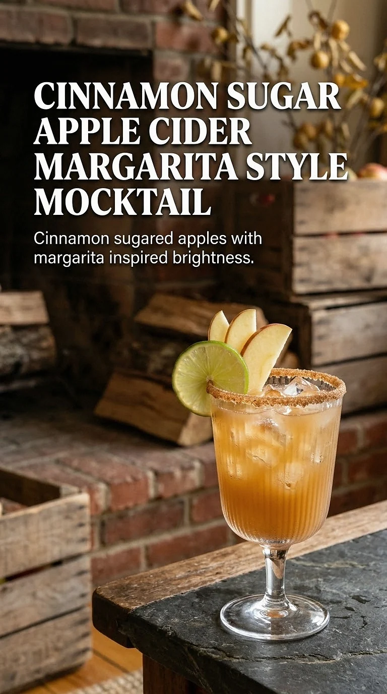 Cinnamon Sugar Apple Cider Margarita Style Mocktail