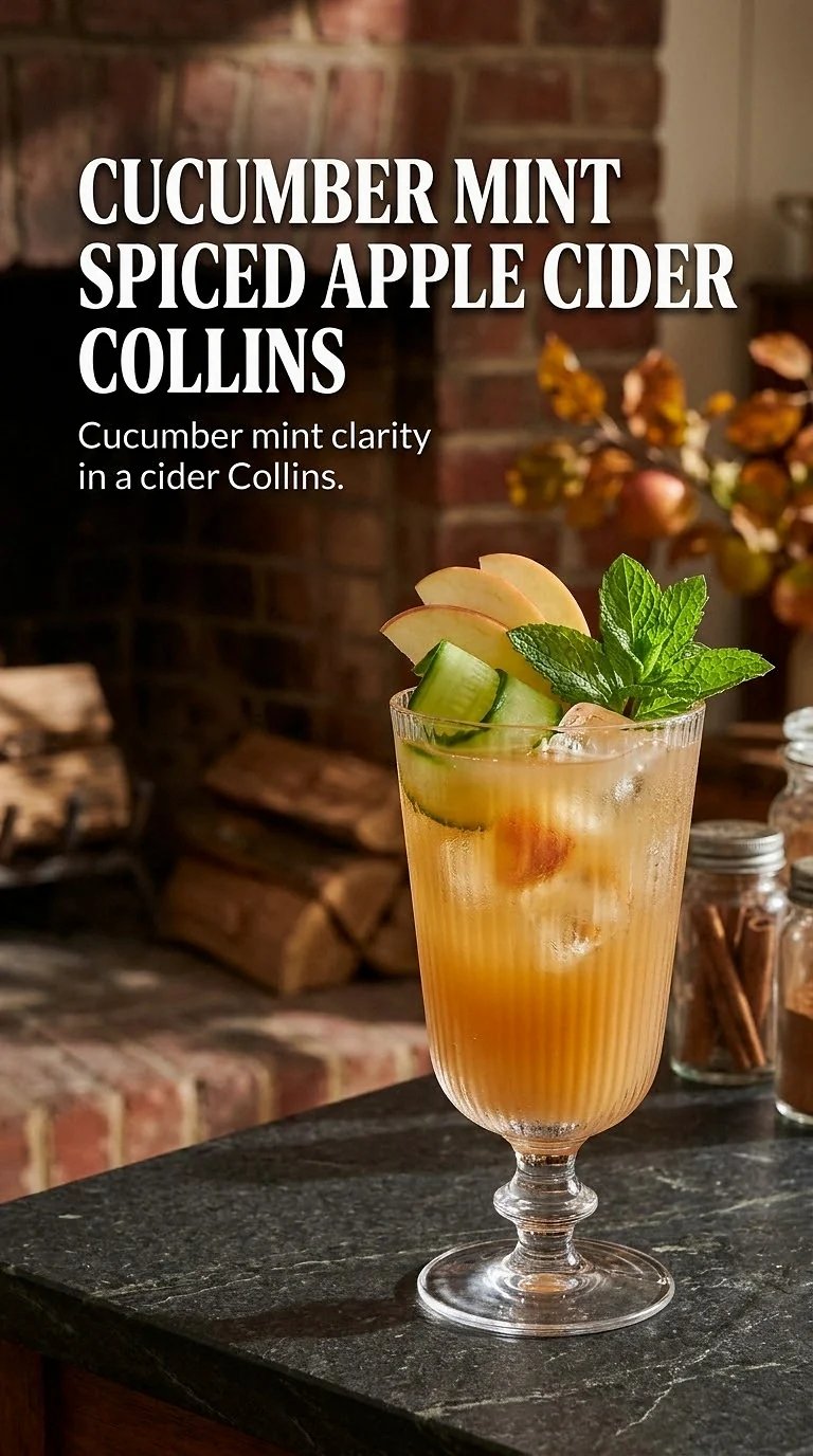 Cucumber Mint Spiced Apple Cider Collins