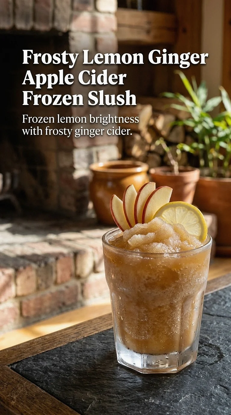Frosty Lemon Ginger Apple Cider Frozen Slush