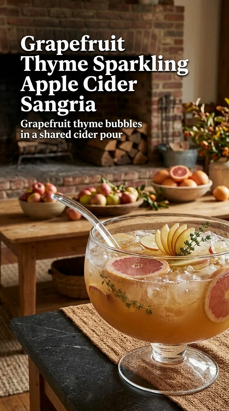 Grapefruit Thyme Sparkling Apple Cider Sangria