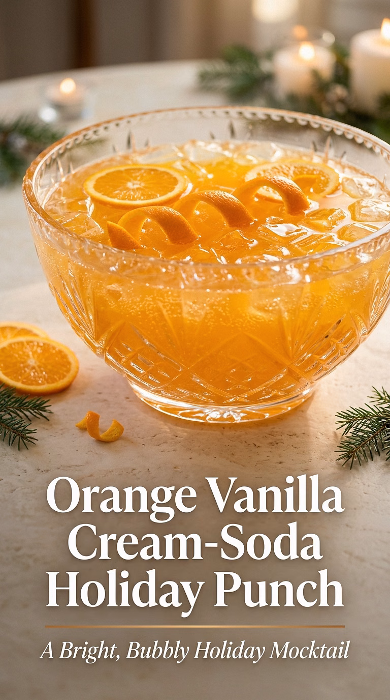 Orange Vanilla Cream-Soda Holiday Punch