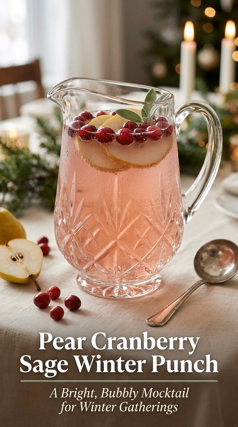 Pear Cranberry Sage Winter Punch