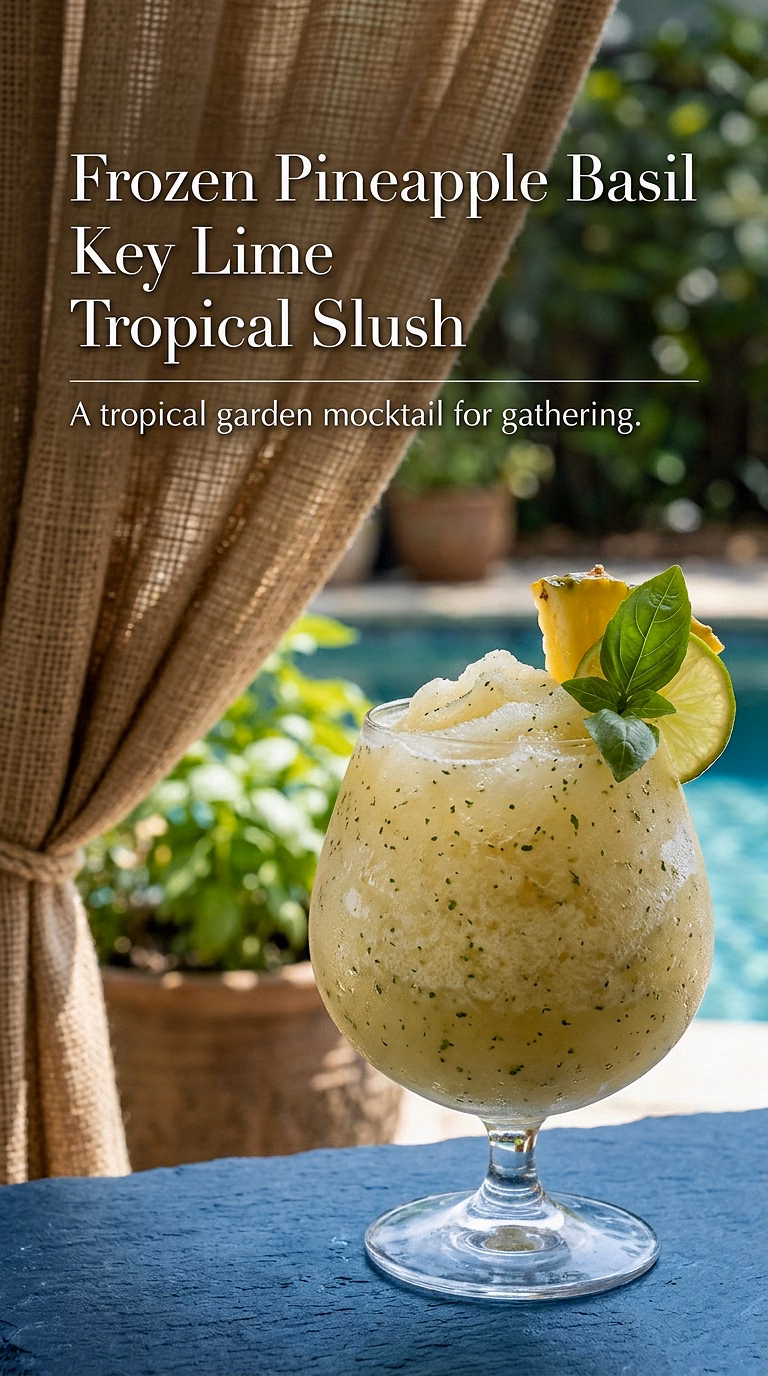 Frozen Pineapple Basil Key Lime Tropical Slush