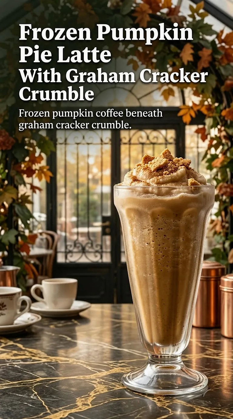 Frozen Pumpkin Pie Latte With Graham Cracker Crumble