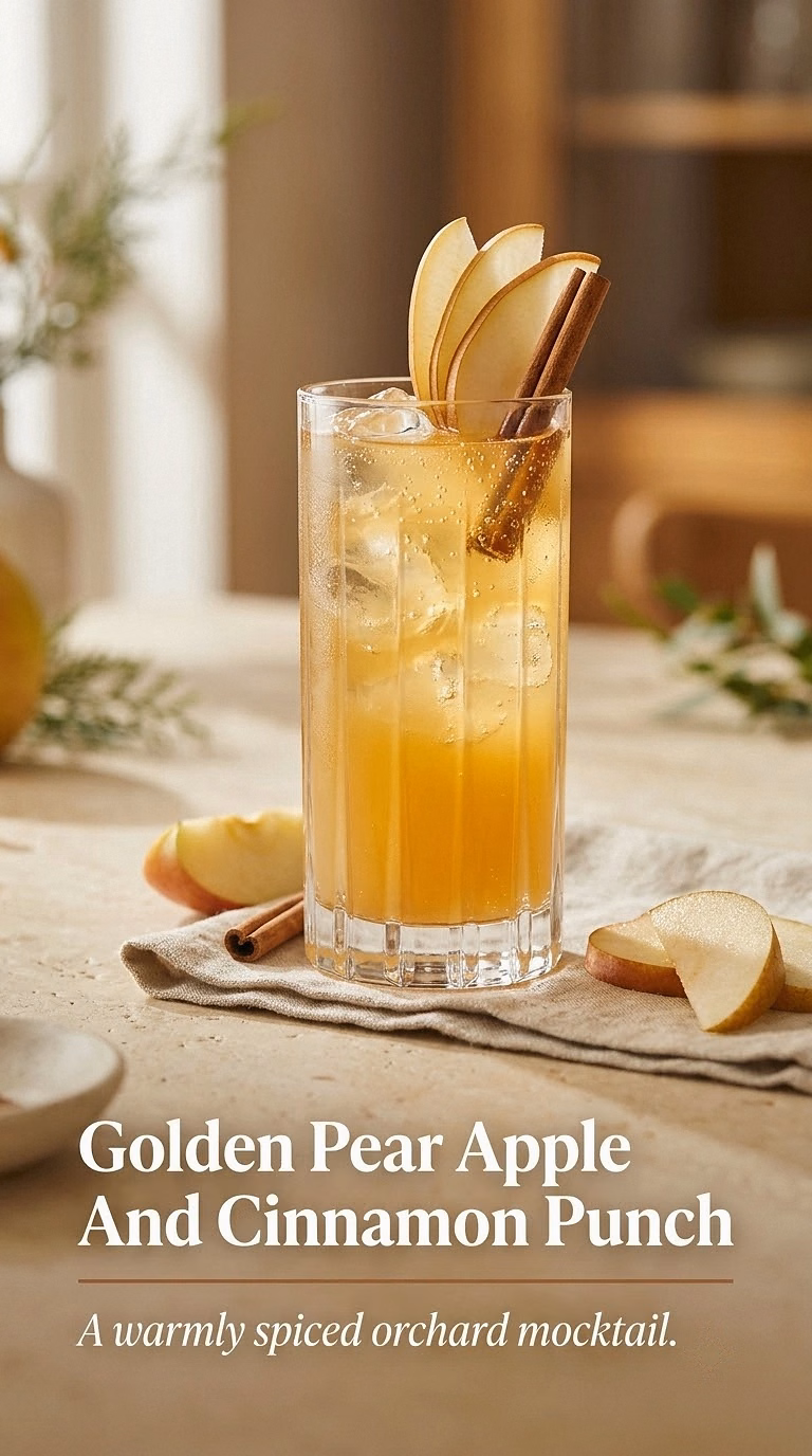 Golden Pear Apple And Cinnamon Punch