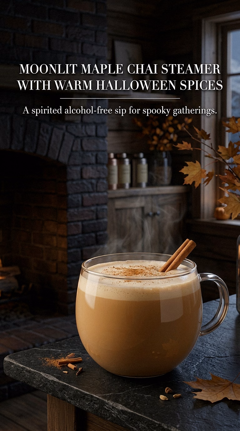 Moonlit Maple Chai Steamer With Warm Halloween Spices