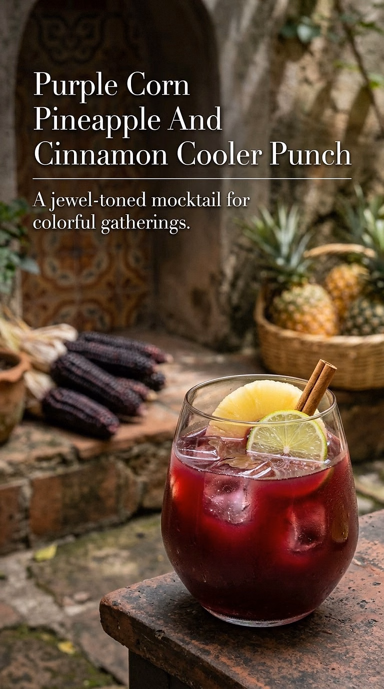 Purple Corn Pineapple And Cinnamon Cooler Punch
