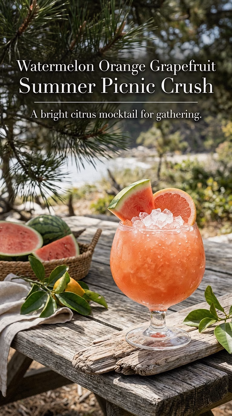 Watermelon Orange Grapefruit Summer Picnic Crush