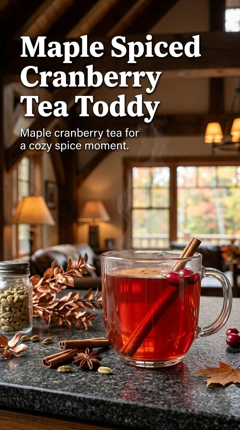 Maple Spiced Cranberry Tea Toddy