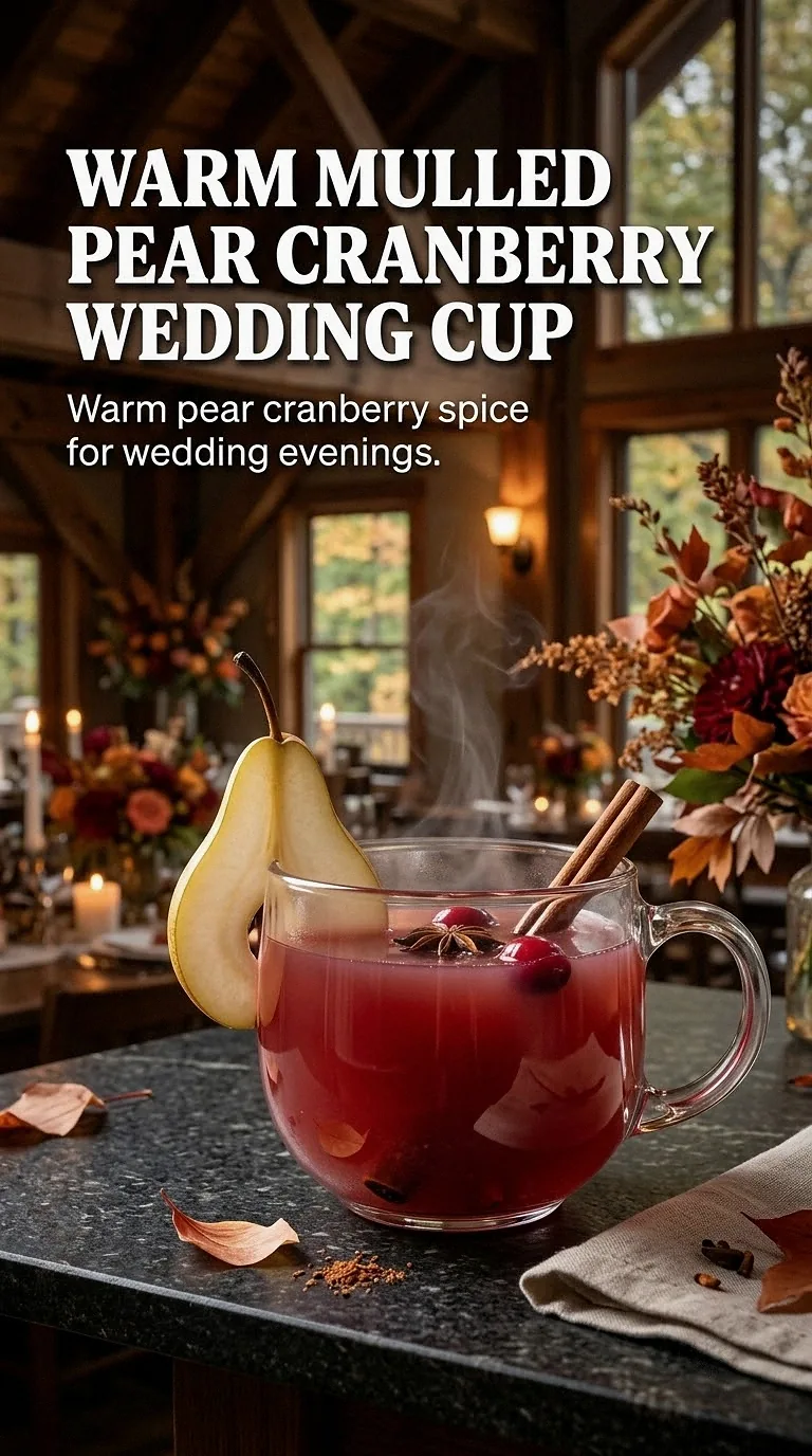 Warm Mulled Pear Cranberry Wedding Cup