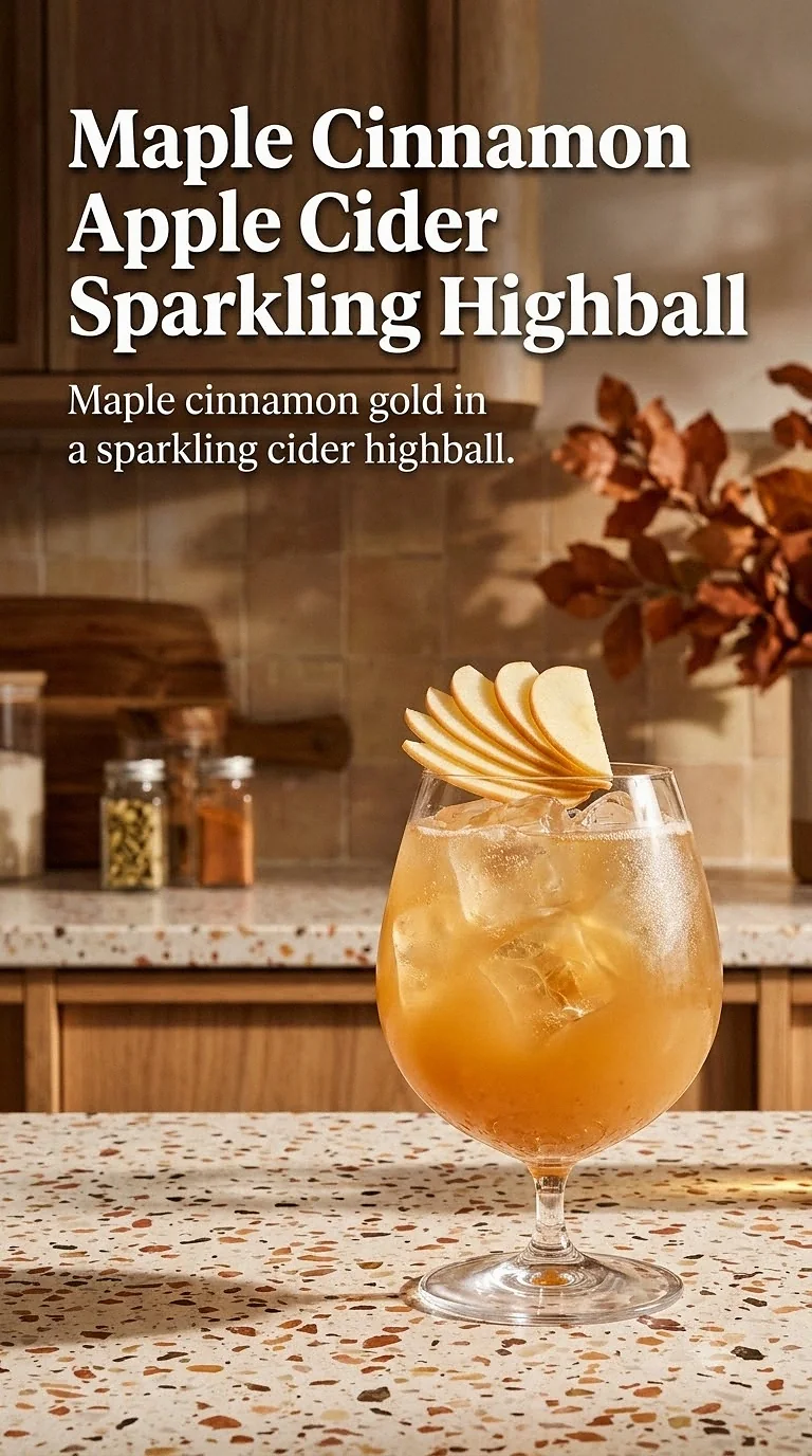 Maple Cinnamon Apple Cider Sparkling Highball