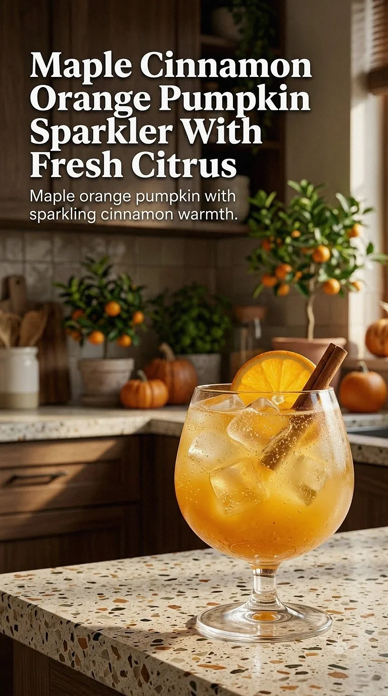 Maple Cinnamon Orange Pumpkin Sparkler With Fresh Citrus