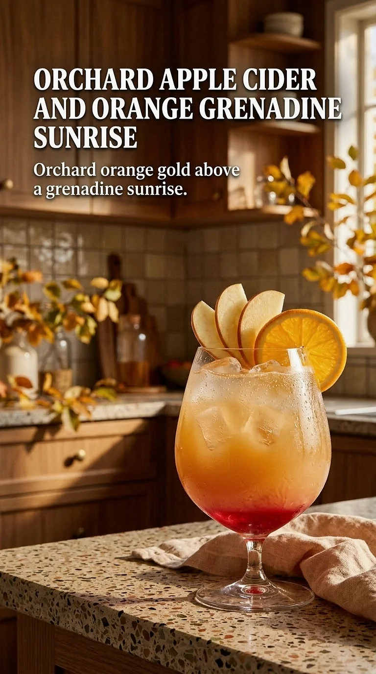 Orchard Apple Cider And Orange Grenadine Sunrise