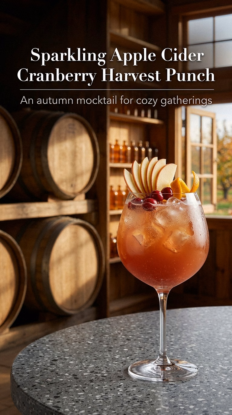 Sparkling Apple Cider Cranberry Harvest Punch
