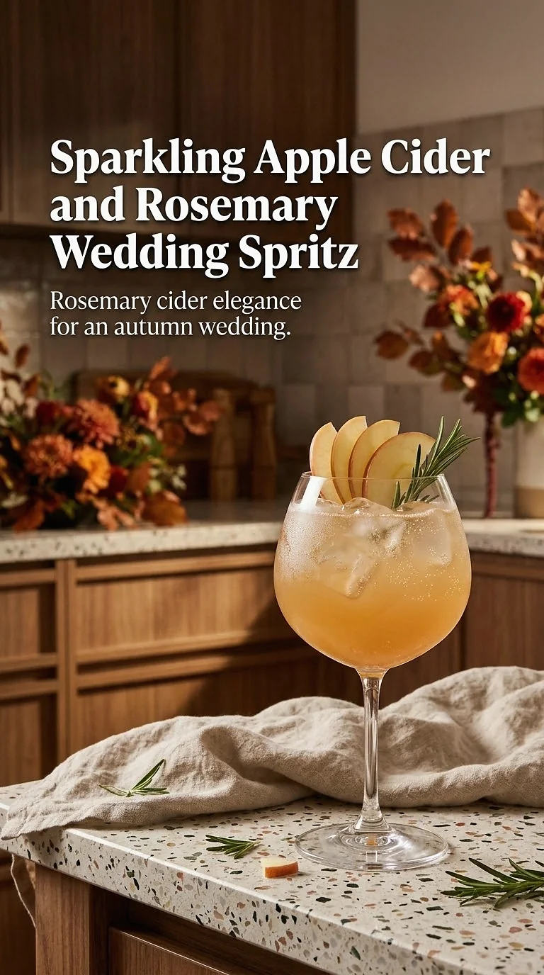 Sparkling Apple Cider and Rosemary Wedding Spritz