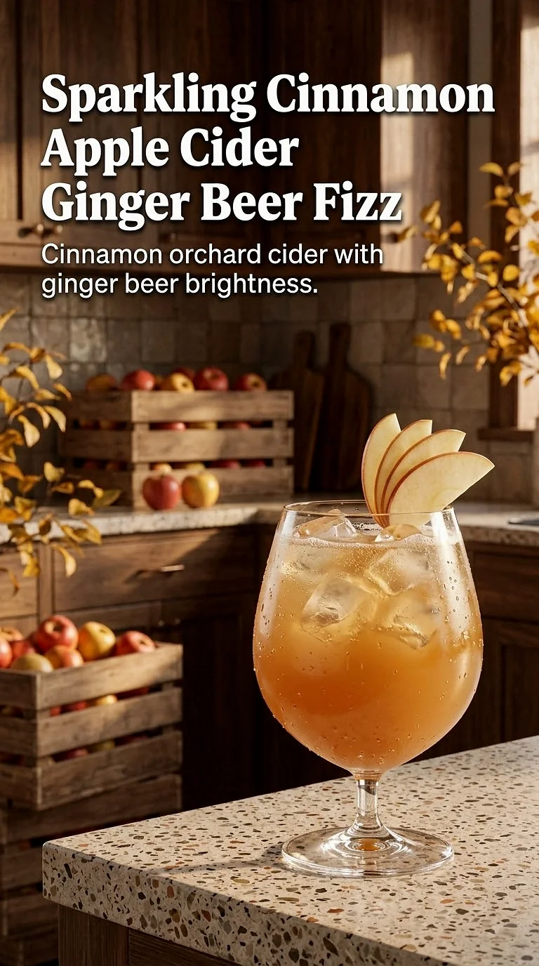Sparkling Cinnamon Apple Cider Ginger Beer Fizz