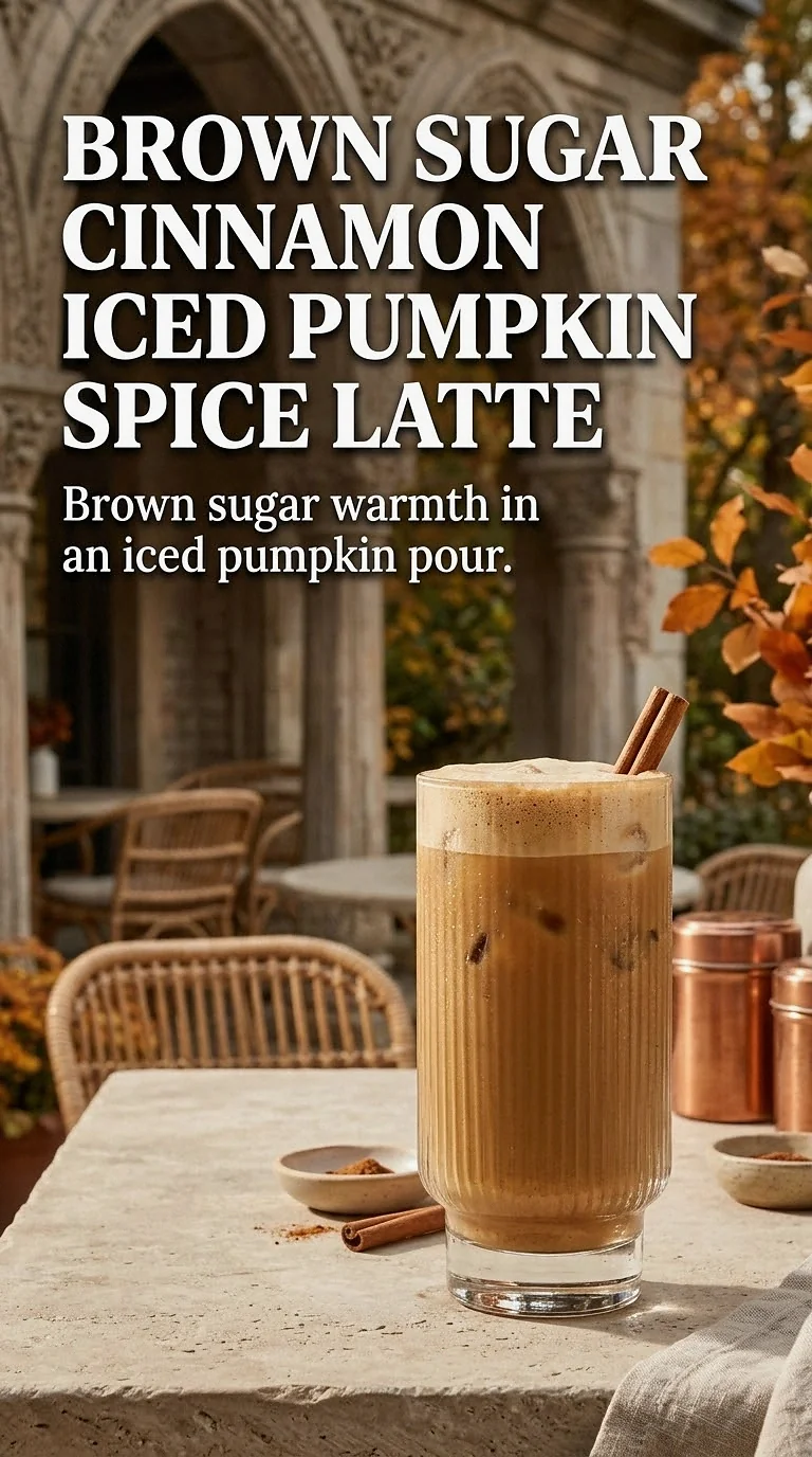 Brown Sugar Cinnamon Iced Pumpkin Spice Latte