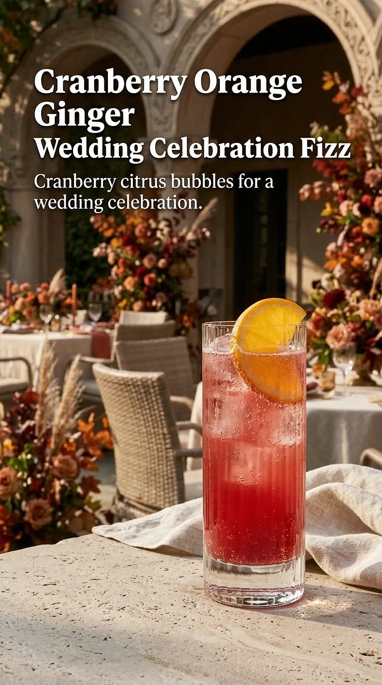 Cranberry Orange Ginger Wedding Celebration Fizz