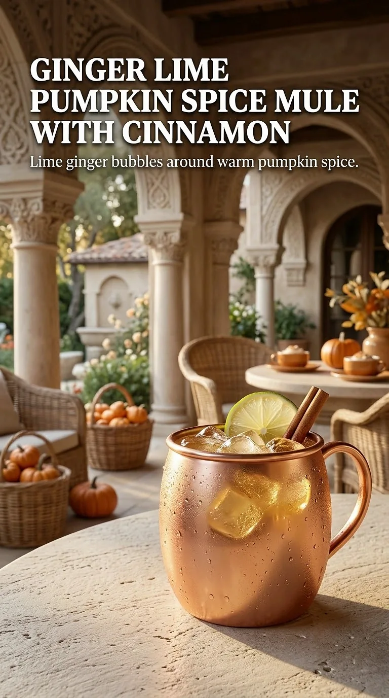 Ginger Lime Pumpkin Spice Mule With Cinnamon