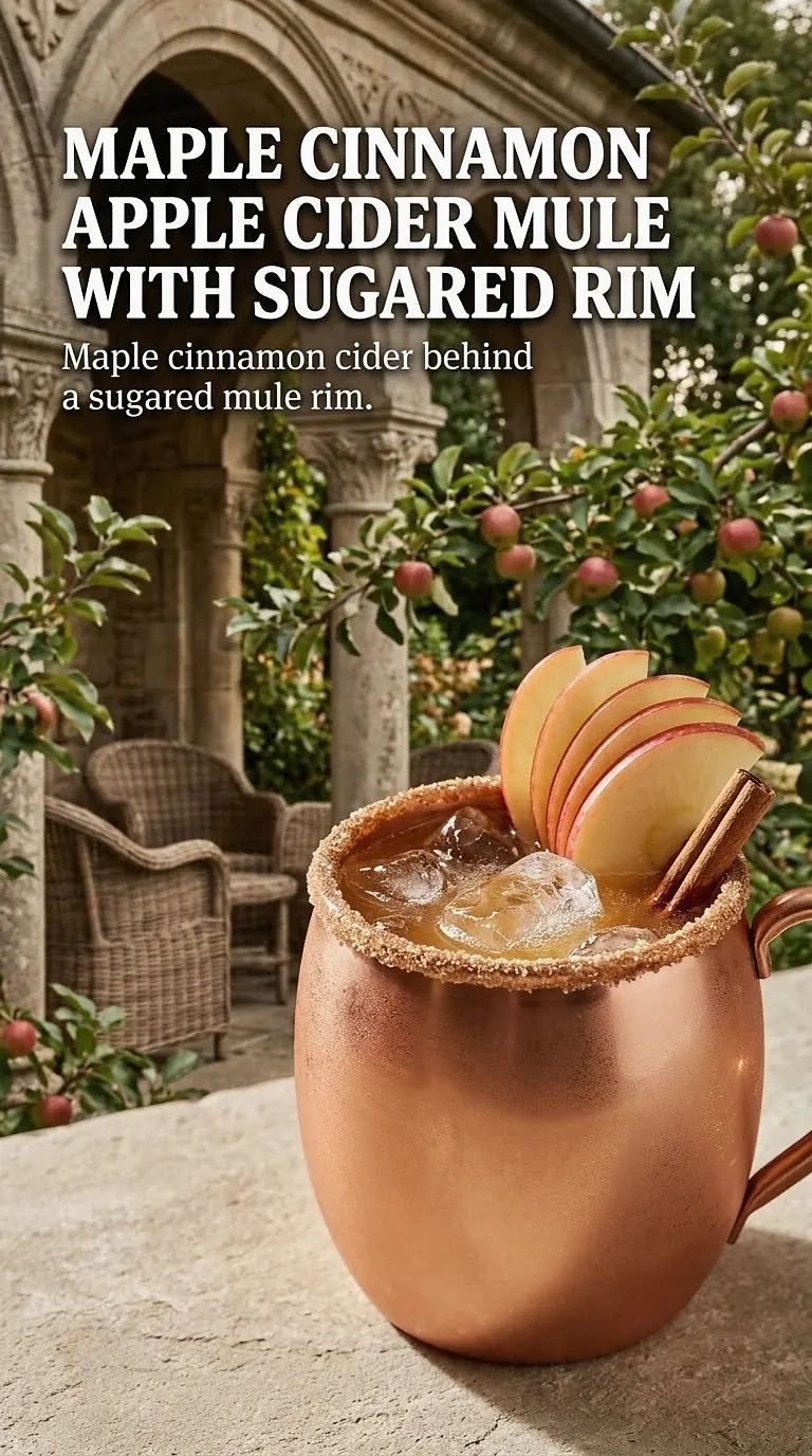 Maple Cinnamon Apple Cider Mule With Sugared Rim