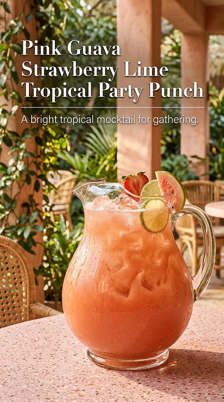 Pink Guava Strawberry Lime Tropical Party Punch