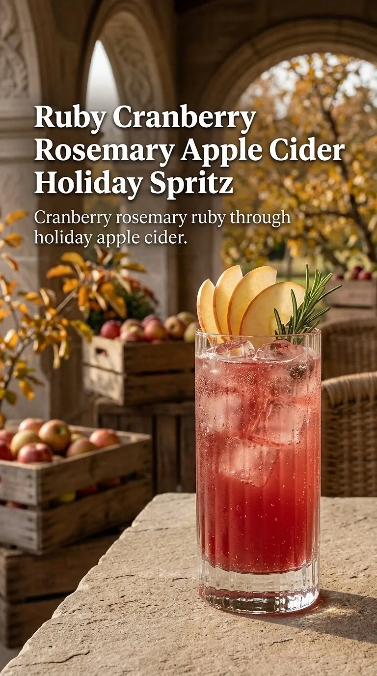Ruby Cranberry Rosemary Apple Cider Holiday Spritz