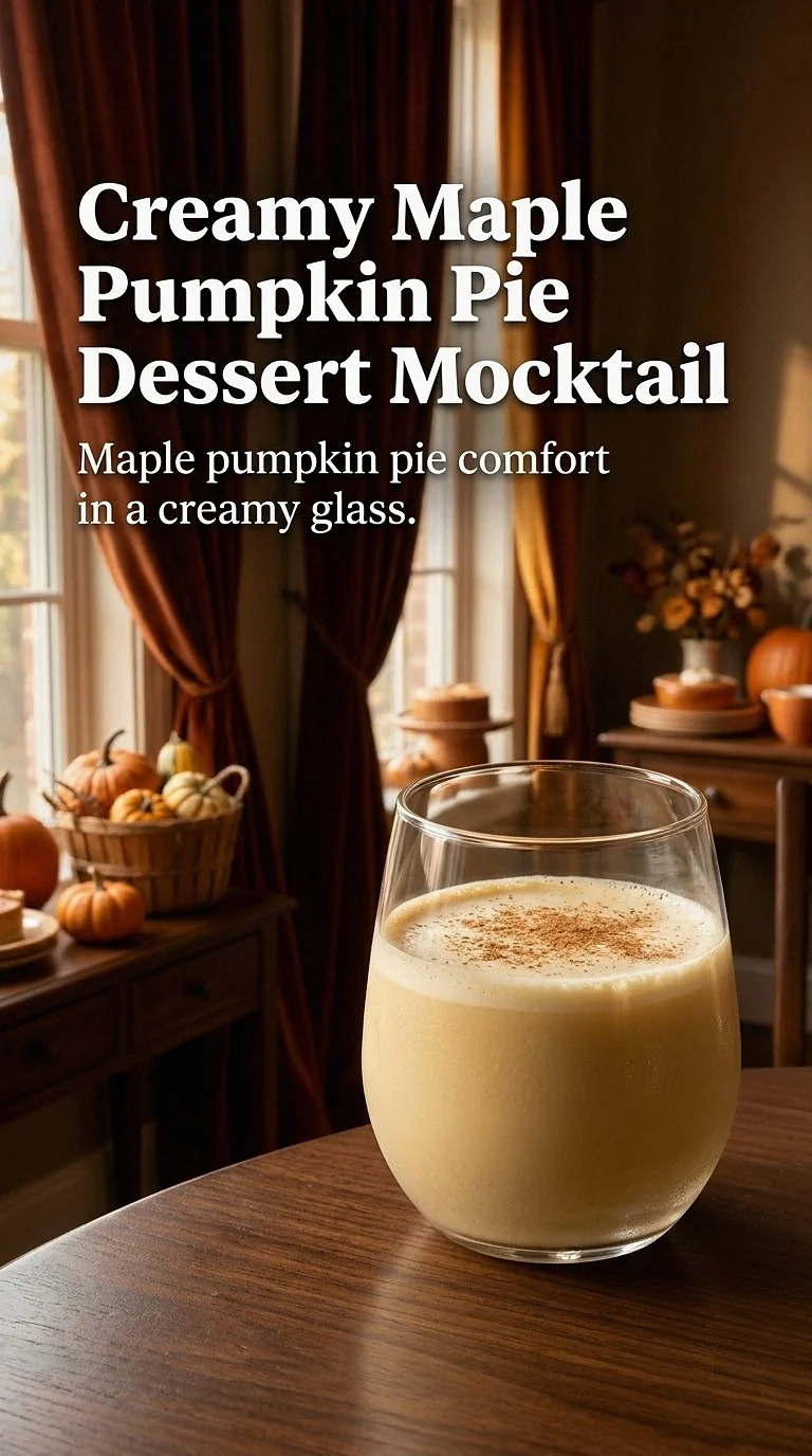 Creamy Maple Pumpkin Pie Dessert Mocktail