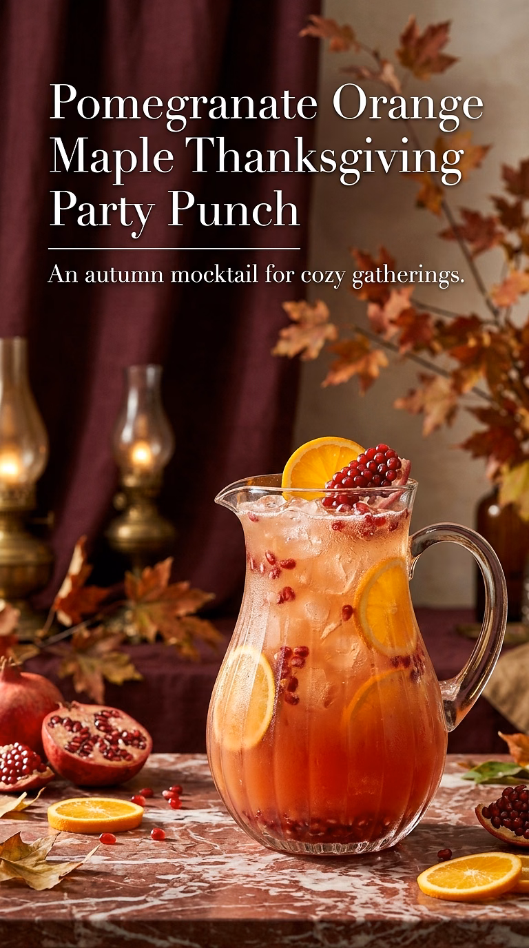 Pomegranate Orange Maple Thanksgiving Party Punch