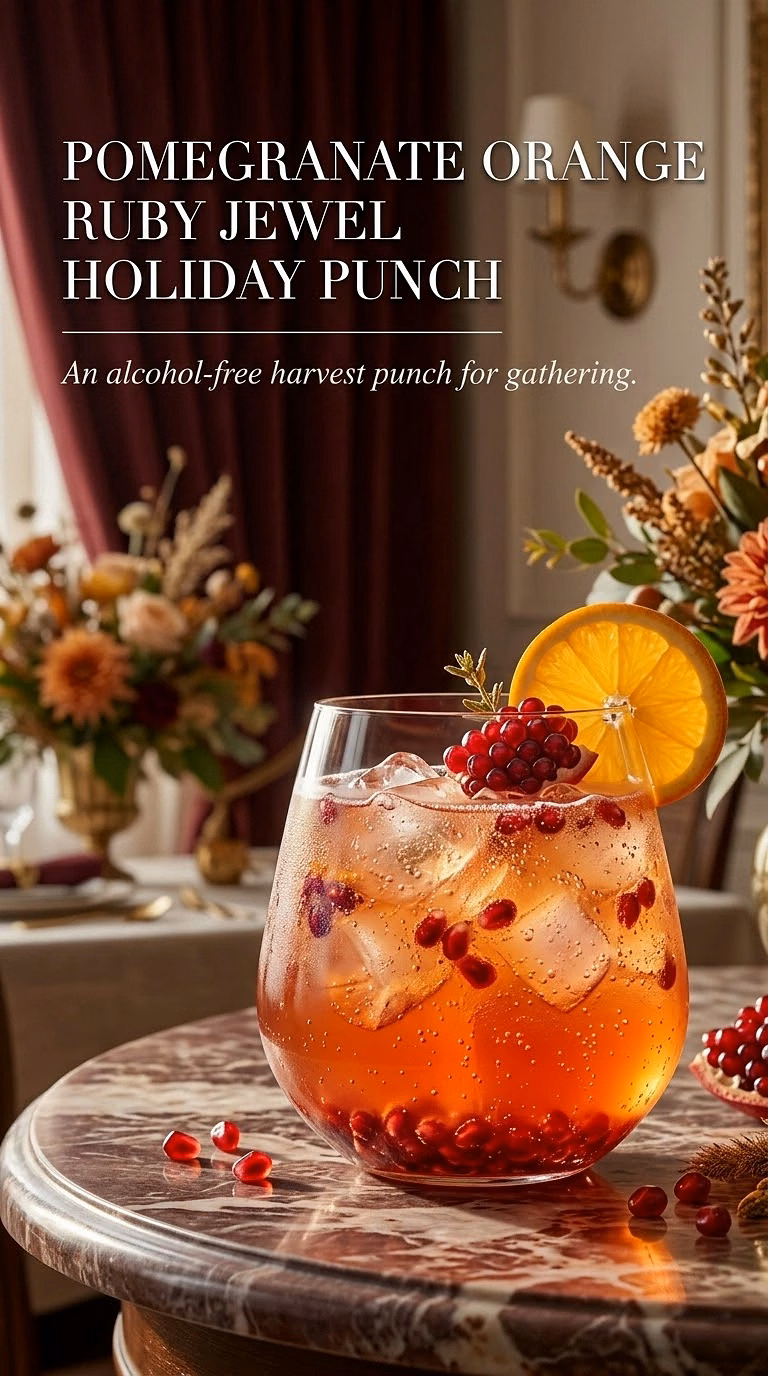 Pomegranate Orange Ruby Jewel Holiday Punch