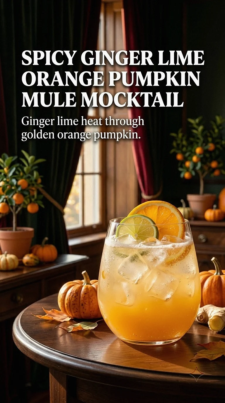 Spicy Ginger Lime Orange Pumpkin Mule Mocktail