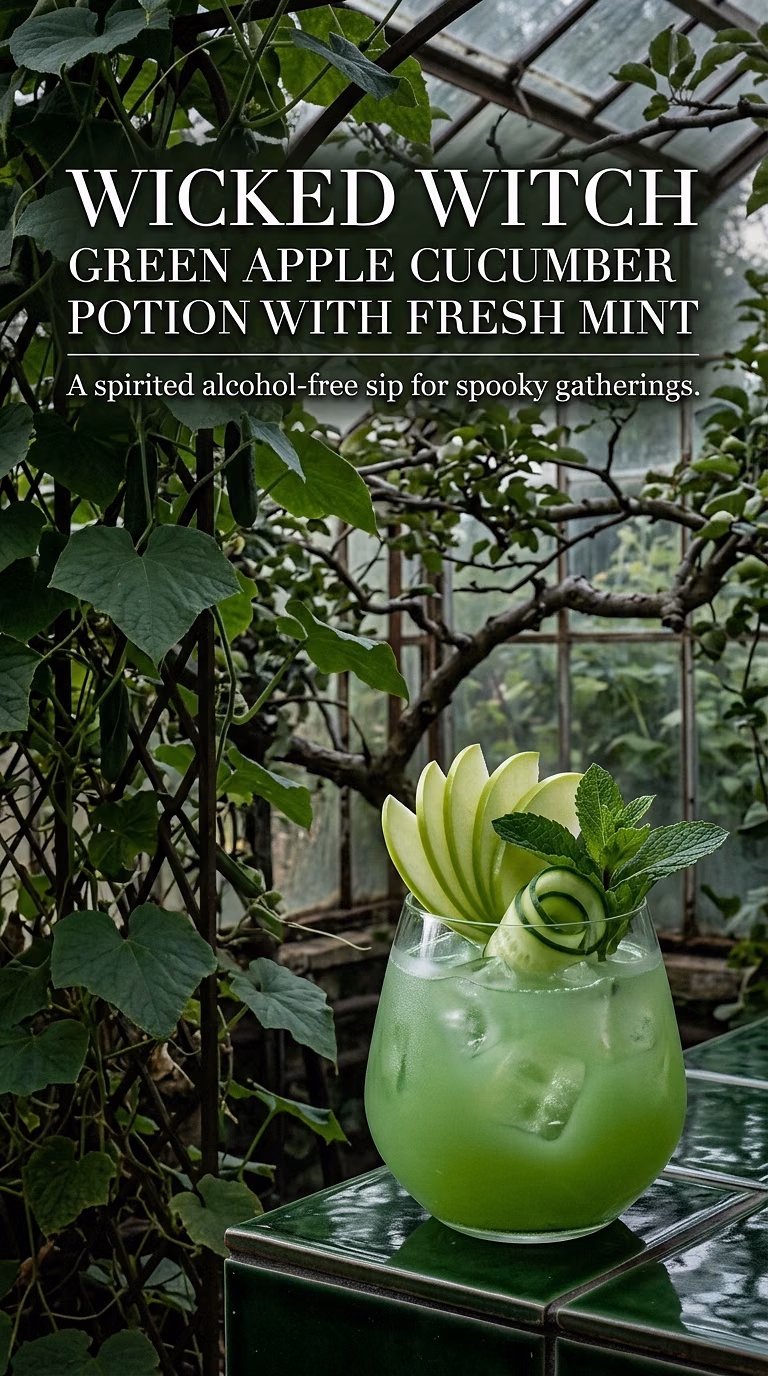 Wicked Witch Green Apple Cucumber Potion With Fresh Mint