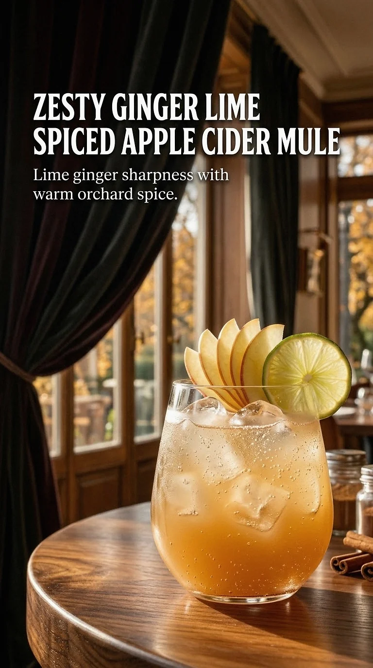 Zesty Ginger Lime Spiced Apple Cider Mule