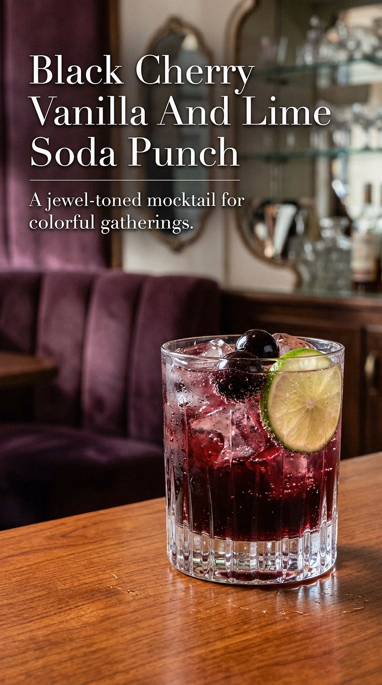 Black Cherry Vanilla And Lime Soda Punch